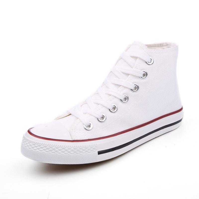 New canvas shoes female student white shoes Korean version women's shoes couple low-top flat men's shoes casual board shoes