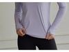 Women's Reflective Long Sleeve Yoga T-shirt - Night Run Fitness Top with Half-Zip Style for Autumn Running and Training