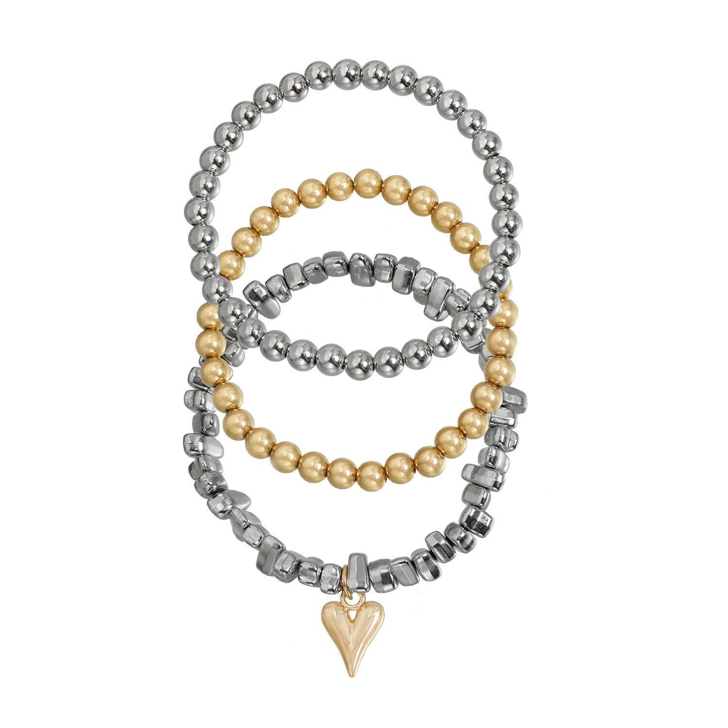 Love CCB imitation pearl beaded bracelet ins splicing style jewelry