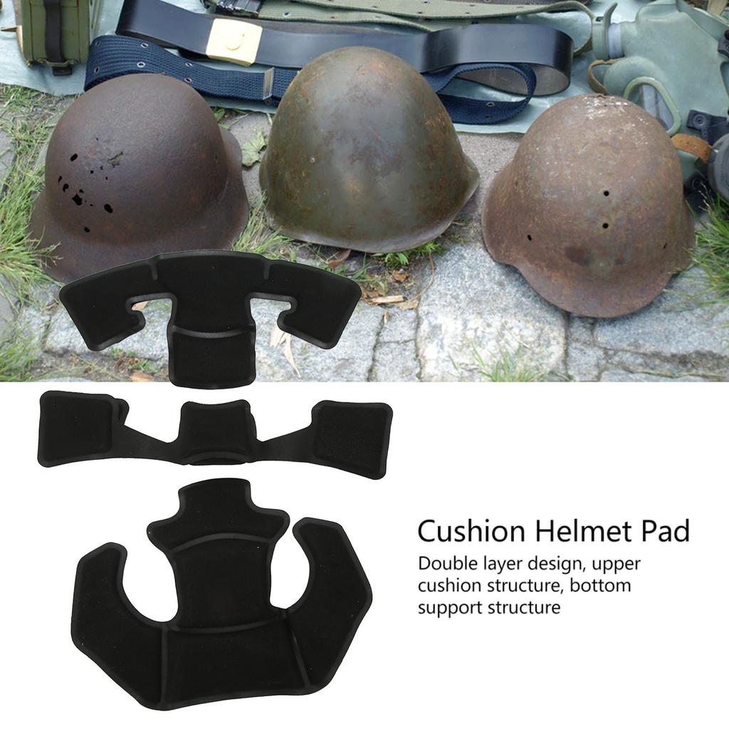 Helmet Cushion Head Pad Protective 2 Layer Memory Foam Cushion Helmet Pad Set for WENDY Black