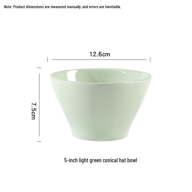 Set of 6 Cream-Colored 5-Inch Creative Rice and Soup Bowls - New Trendy Design