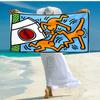 Personalized customized proof beach towel with Untitled Dance pattern - soft, absorbent,quick-drying,perfect swimming,camping&bathing