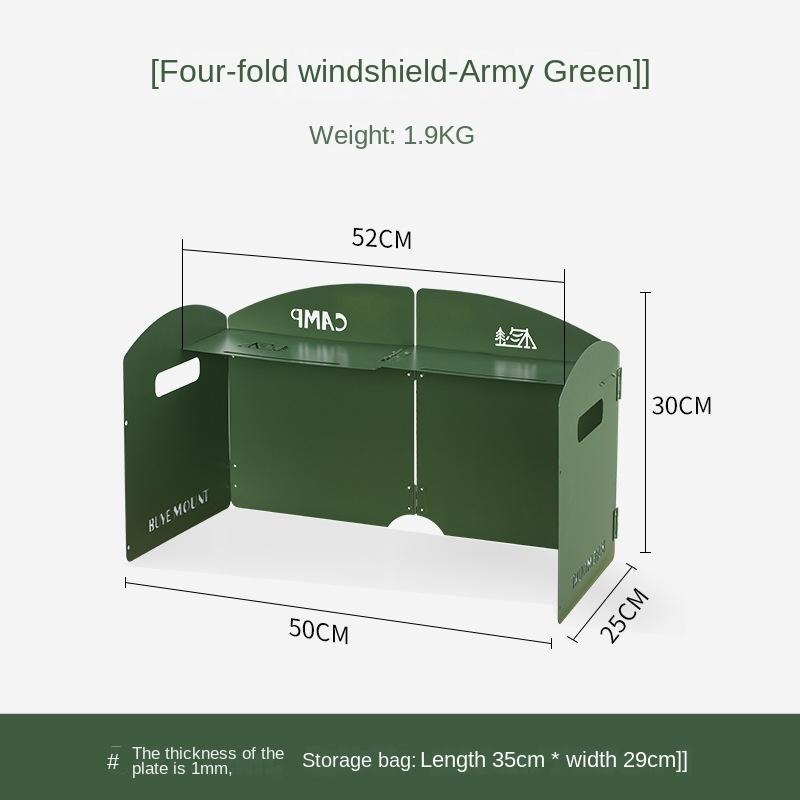 

Уличная портативная газовая плита с лобовым стеклом, газовая плита с лобовым стеклом, корпус для кемпинга, утолщенная печь, торцевое кольцо, складная ветрозащитная доска
