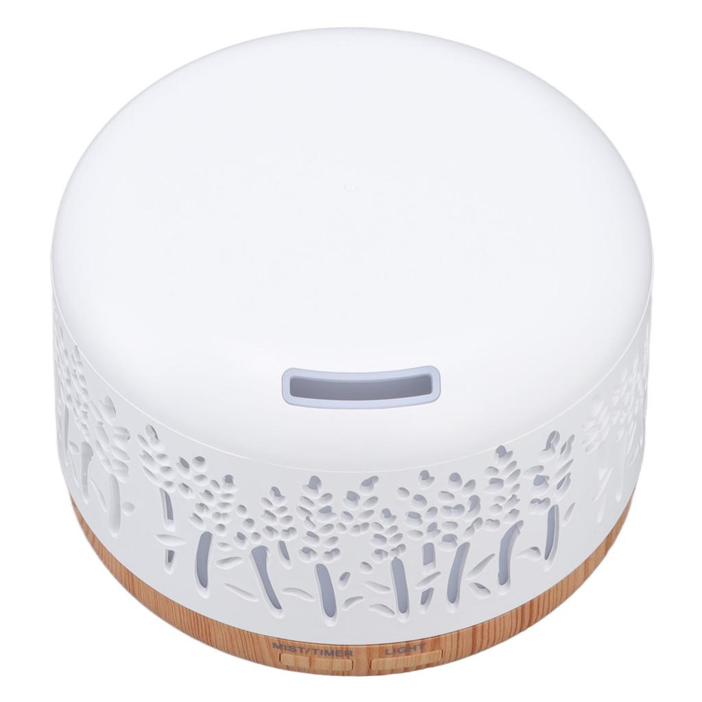 Desktop Humidifier 300ml Wood Grain Design Low Noise Aromatherapy Humidifier with LED Color Light 100‑240V