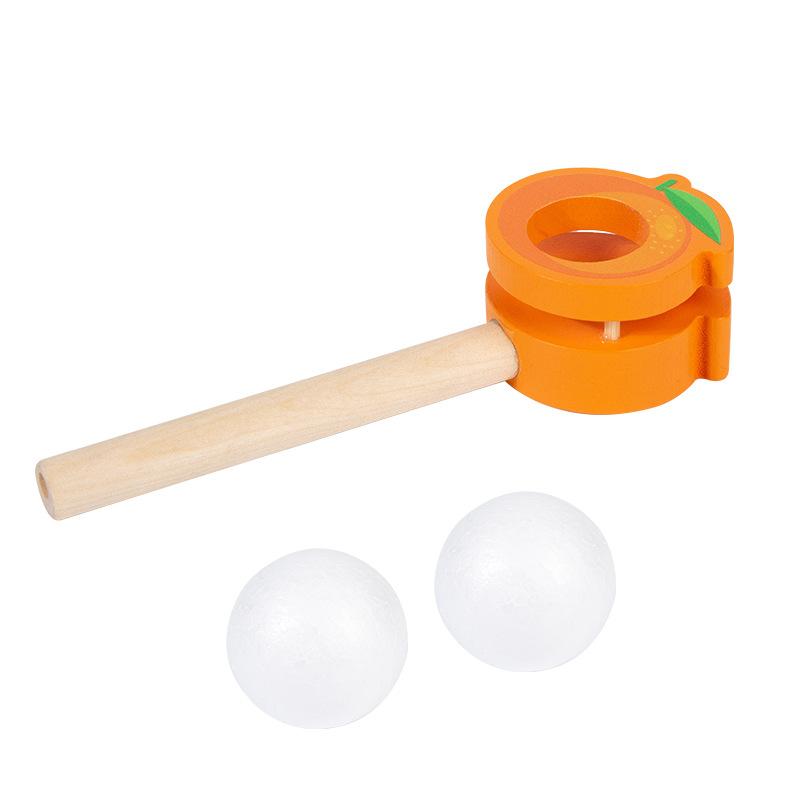 Wooden Cartoon Suspension Ball Blower – Early Learning Toy for Kids to Develop Lung Capacity and Parent-Child Interaction