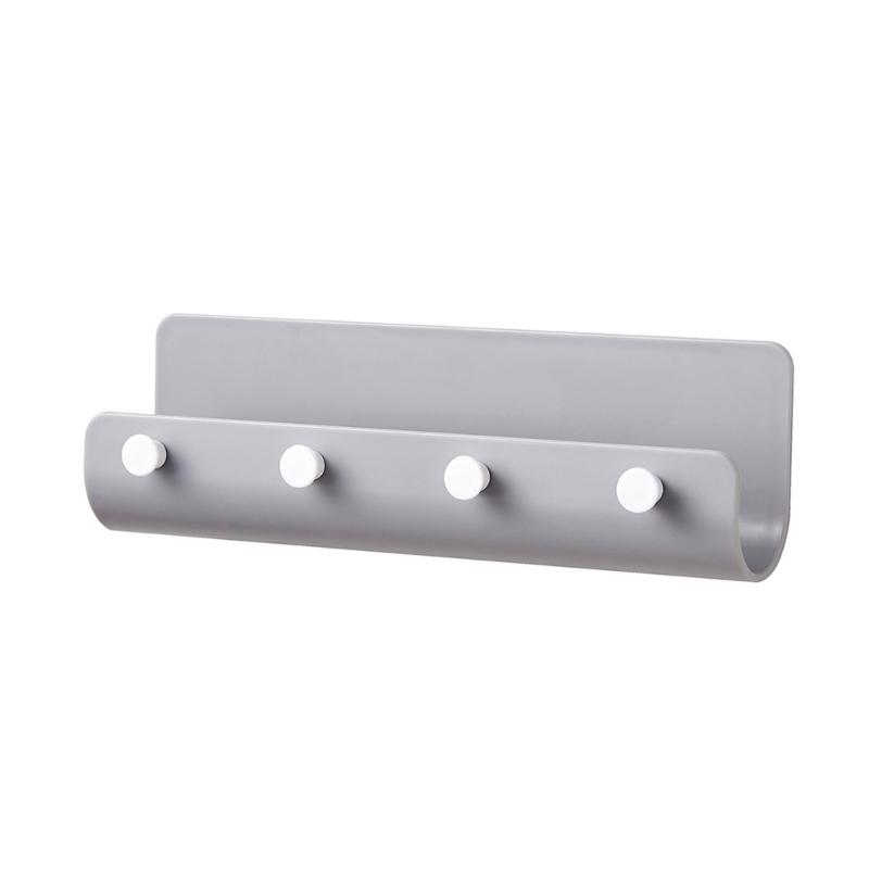 Contemporary Shelf With Multiple Hooks For Wall Decoration Entryway Organizer For Purses Bags Accessories