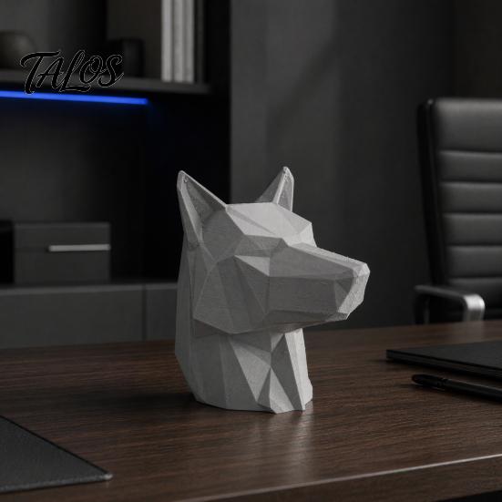 Wolf Car Decor 3D Printed Trailer Hitch Decoration, Howling Head Ornament Truck Pendant for SUV Rear Bumper, Matte Finish Outdoor Vehicle Gift Animal