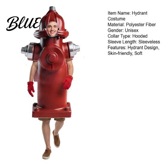 Kids Hydrant Costume for Adults and Kids Realistic Cosplay Character Performance Wear Apparel Hooded Dress-Up Outfit Halloween Festival Parties