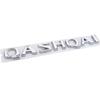 CGANEI1 Glänzend Schwarz Silber Qashqai Emblem für Nissan X-trail Note Juke Sentra Patrol Navara Auto Seiten Heck Abzeichen Namensschild Logo Aufkleber