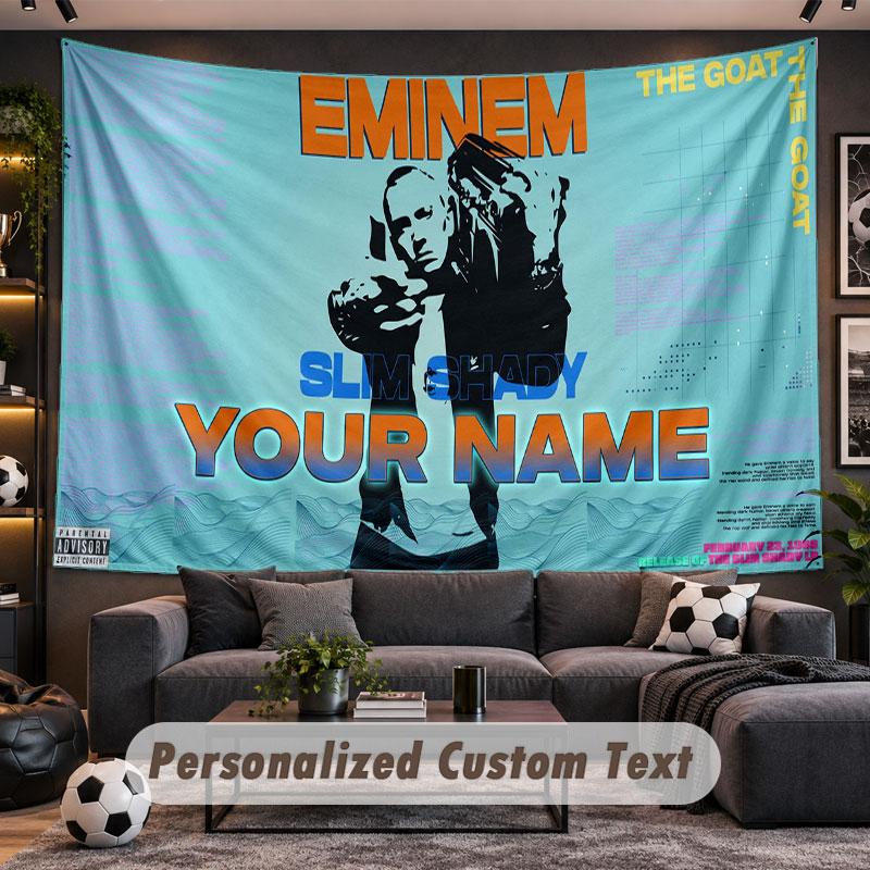 Wall Hanging Tapestry Custom NameEminem Pattern Personalized Printed Fabric Wall Decor