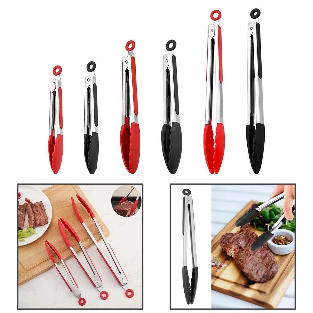 BBQ Grilling Tongs Cooking Bread Clamp Salad Buffet Heavy Duty Salads Tools Food