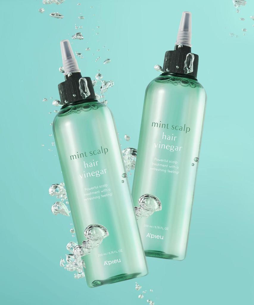 A’PIEU Mint Scalp Hair Vinegar 200ml – Cool & Clarifying pH‑Balancing Vinegar Rinse for Oily Scalp