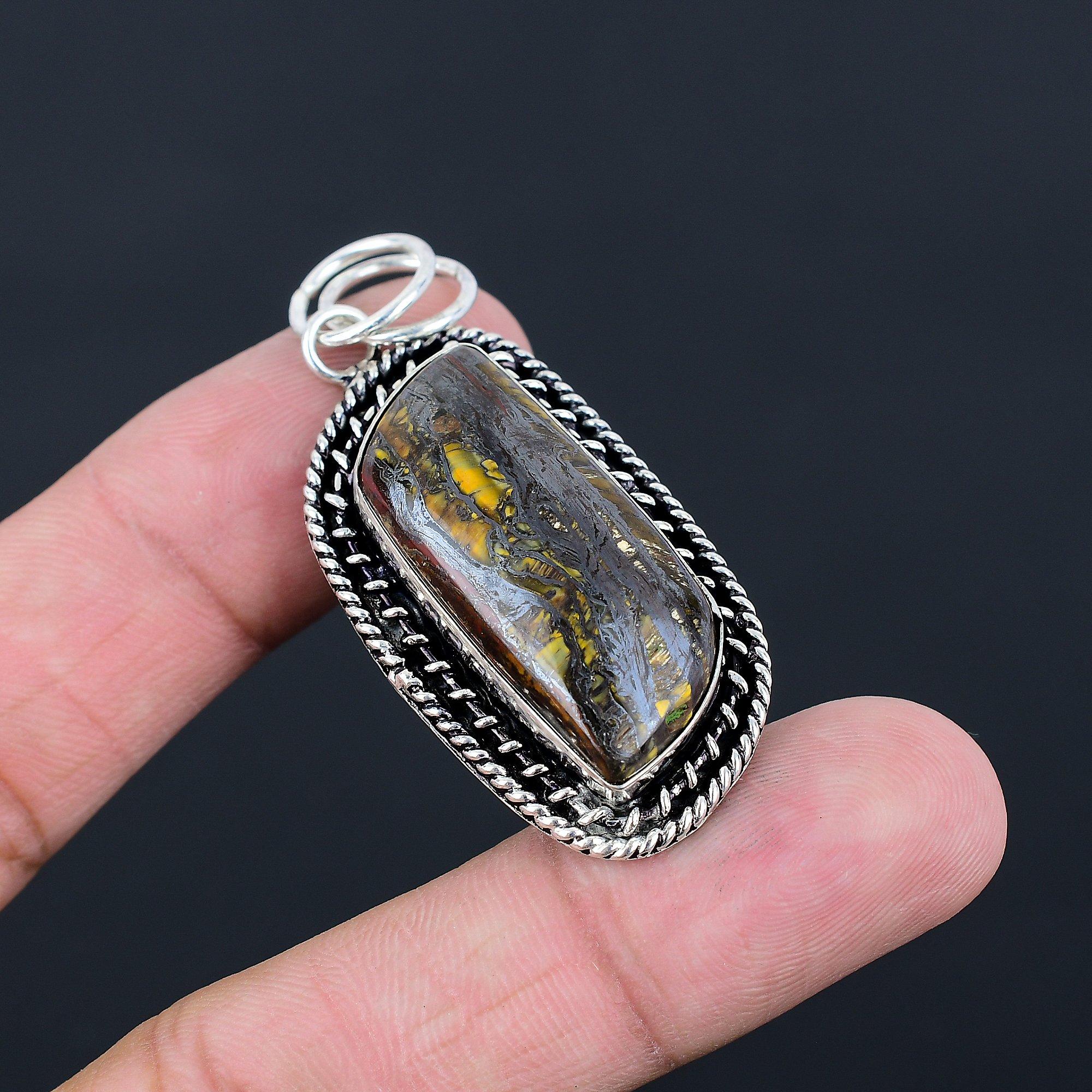 Tiger Eye Gemstone Sister Engagement Artisan New Pendant Jewelry Sterling Silver