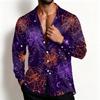 Men's Halloween Shirt Jacket Loose Fit Collar Casual Breathable Shirt for Spring and Fall