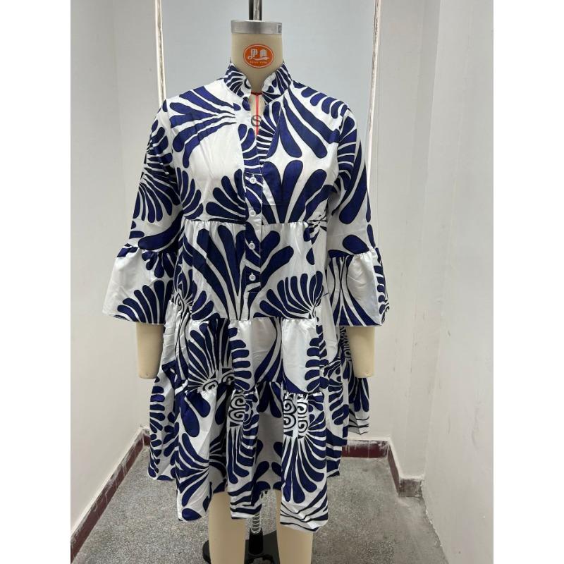 Rochie de dama primavara vara imprimata rochii lejere casual