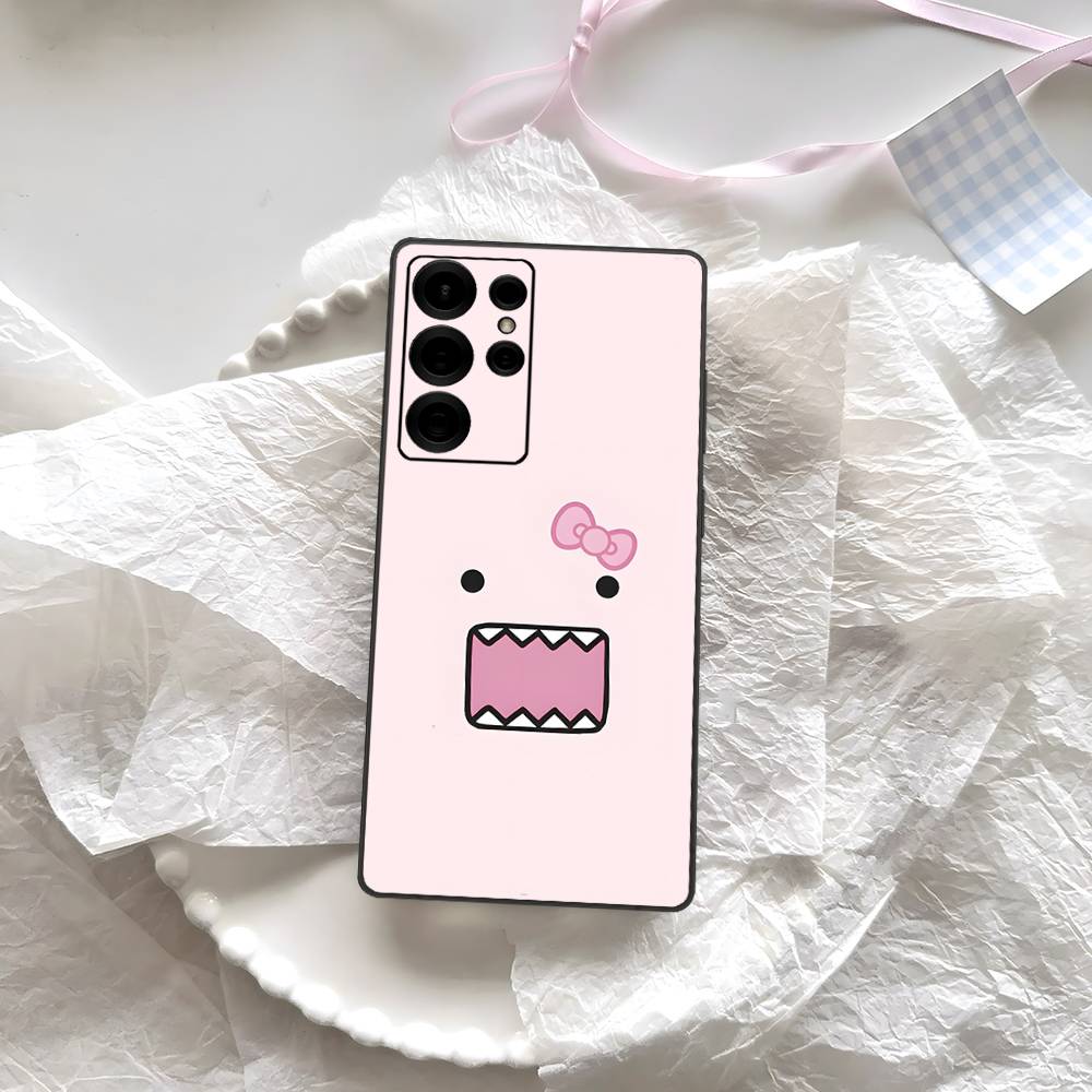 Cute Domo-Kun Phone Case For Samsung S 24 Fe 25 Ultra Plus 20 Lite 21 30 22 23 24 22 Ultra 5G Fundas