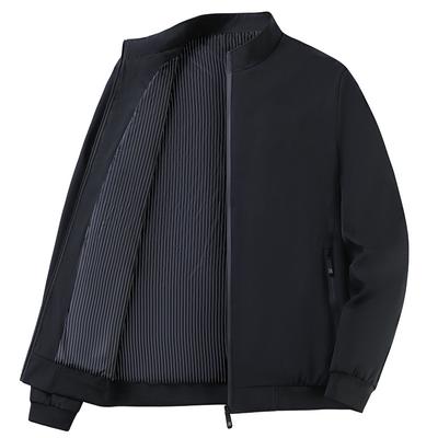 Jacke Herren High-End Herbst Neu Lässig Herrenbekleidung Einfarbig Mittelalterlicher Papa Oberteil Herrenjacke
