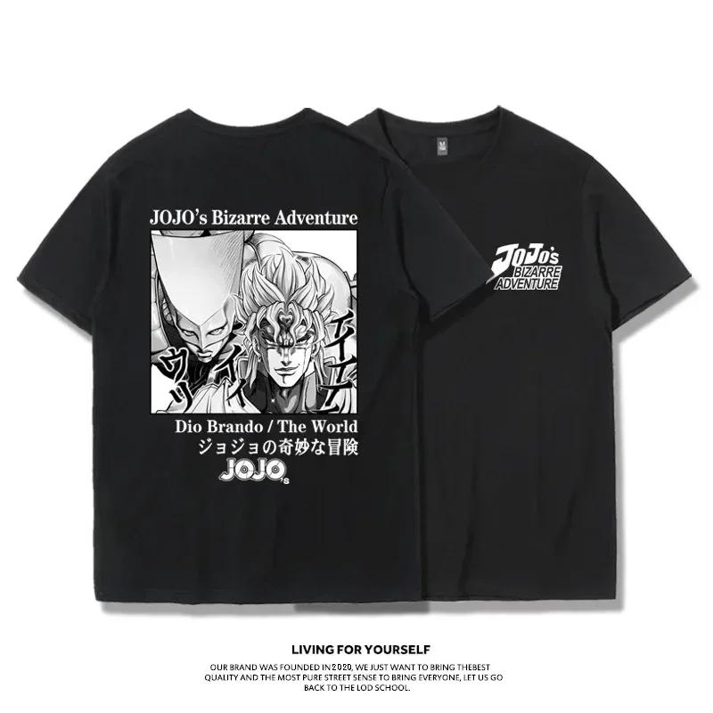Módní Jojo Bizarre Adventure Tričko s krátkým rukávem Vaporwave Estetické tričko Jotaro Harajuku Y2k Tričko Oversized Muži Dámské Topy