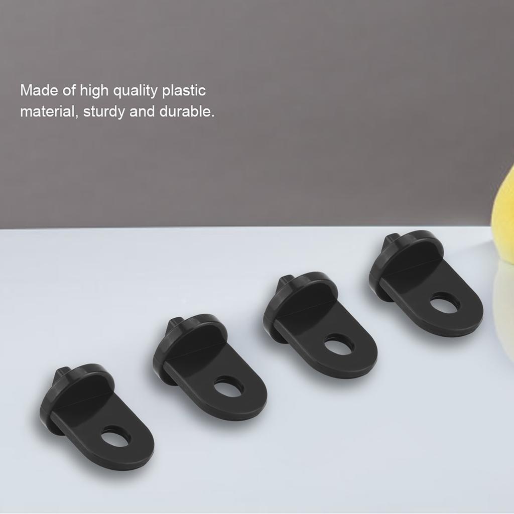 10 PCS Plastic Greenhouse Hook Plant Flower Hanger (Black)