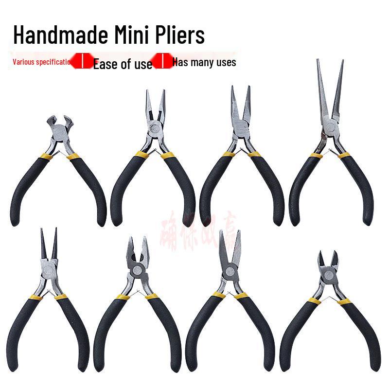 Handmade Mini Jewelry Pliers: Needle-Nose, Round-Nose, Bent-Nose, Angled-Nose, and Wire Cutters