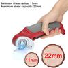 2000mAh Electric Scissors Shear Cloth Cutter Fabric Cutting Machine Kit Cutting Tool Portable Cordless Electric Round Scissors Red New