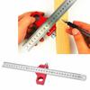 Woodworking Ruler, Woodworking Marking Tool with Magnetic Ruler Stop, 0.1mm Accuracy, 300mm Measuring Range, for Automotive, Woodworking, Construction