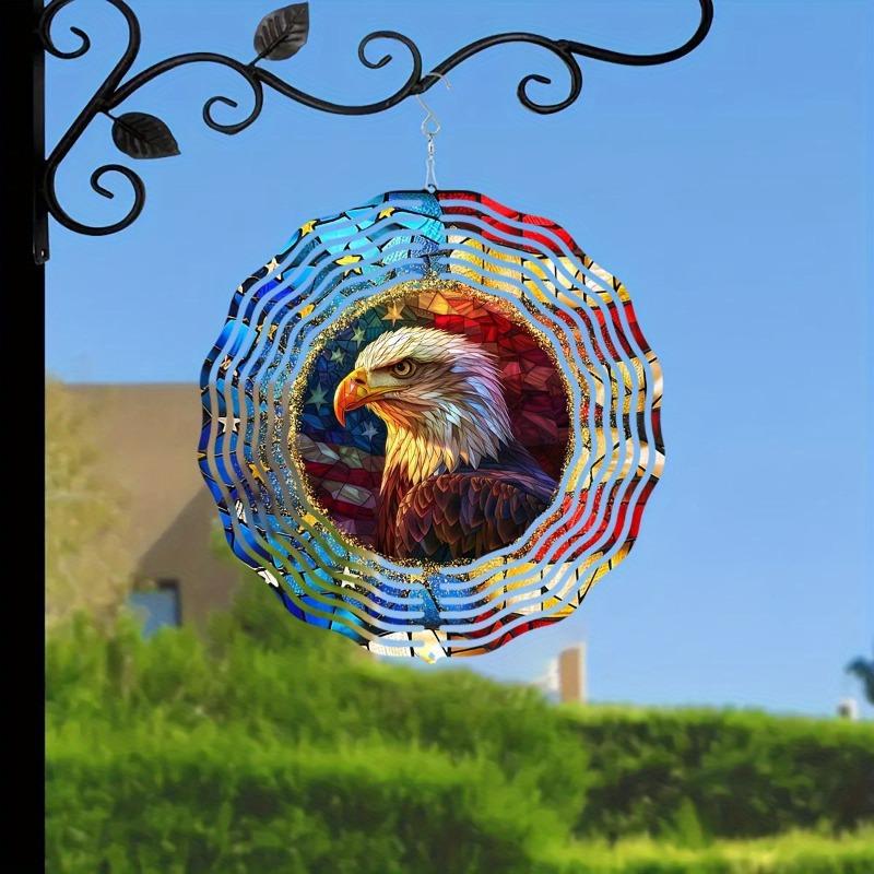 Cata-vento Pendurado de 10 Polegadas com Gancho de 360 Graus para Decoração de Jardim de Varanda Primavera Verão Decoração Externa