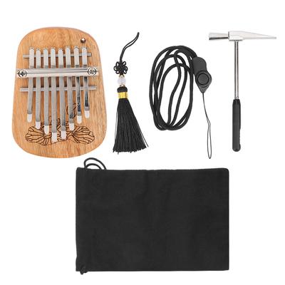 GECKO K‑8CA Kalimba Thumb Piano Percussion Instrument Camphor Wood 8‑Key Mini Hanging