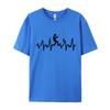 Fishing Heartbeat Tshirts Slim Fit Normal Top Tshirts Student Tops T Shirt Design Tee Shirts Thanksgiving Day