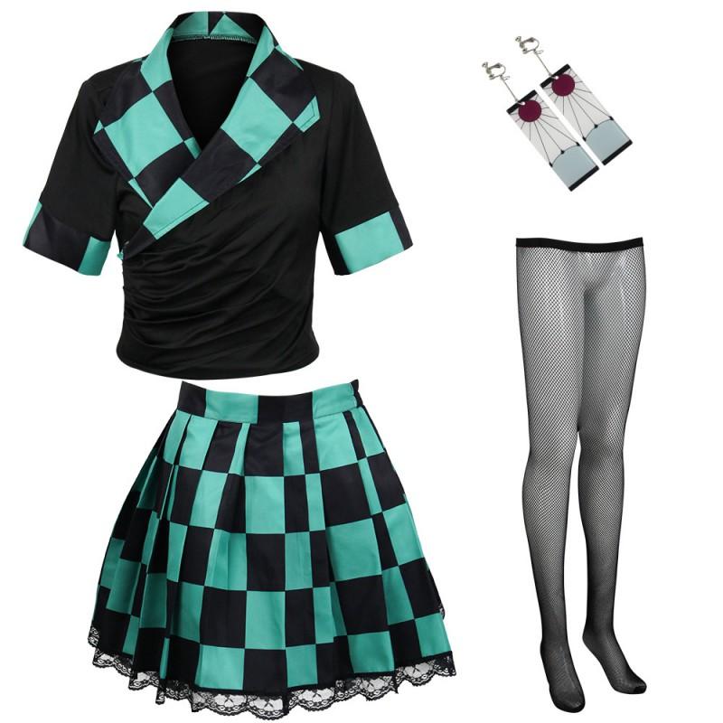 Demon Slayer Cosplay Costumes Kamado Nezuko Kochou Shinobu Tomioka Giyuu Agatsuma Zenitsu Tanjirou Anime Cos Outfits