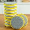 5pcs Dishwashing Sponge Non-stick Oil Brush Pot Dishwashing Cloth Sponge Wipe Double-sided Cleaning and Decontamination Magic Wipe