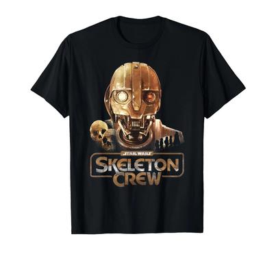 Star Wars Skelett-Crew Sm-33 Droide Großes Kopfporträt T-Shirt_