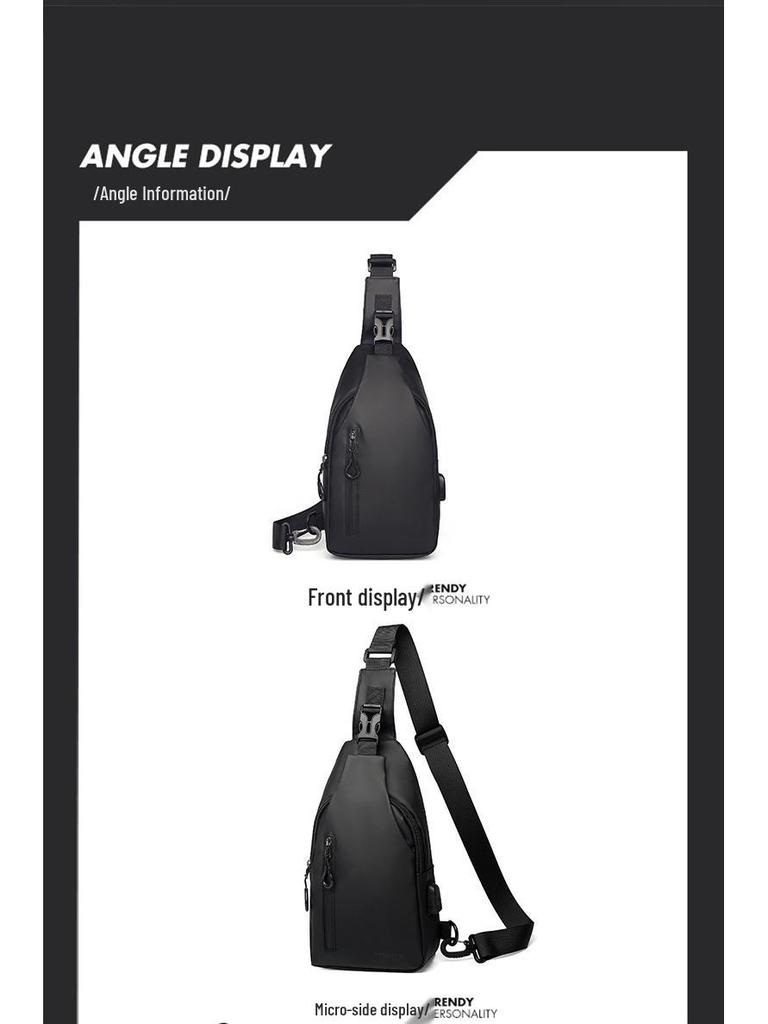 Korean Style Men's Trendy Crossbody One-Shoulder Sports Backpack