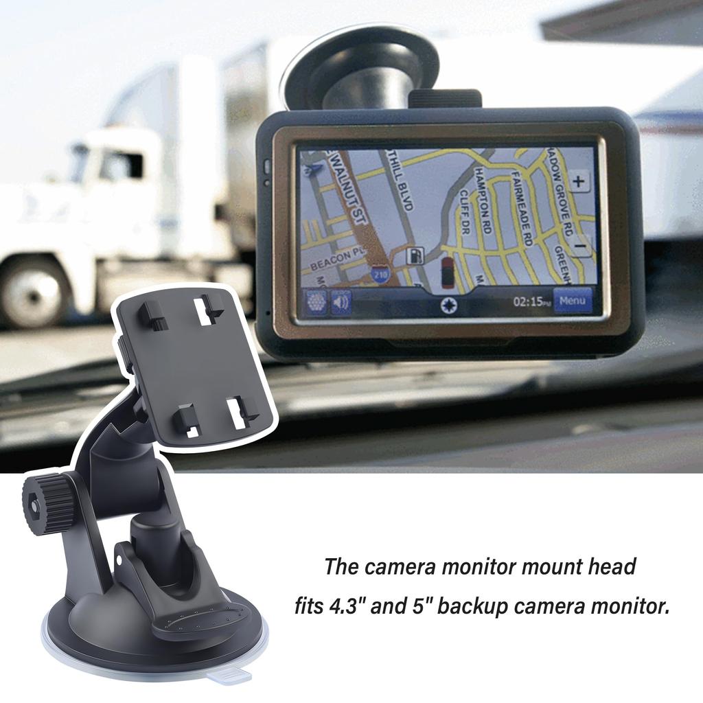 Bilbackkamera Monitorställ Backkamera Monitorfäste med Stark Sugkopp Justerbar