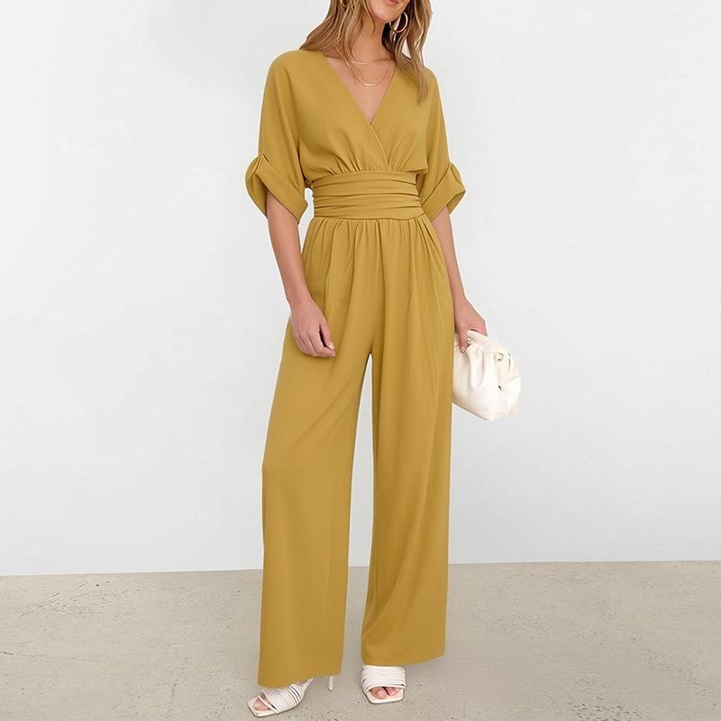 2026 spring new women's clothing, cross-border foreign trade Europe and the United States, one-word collar temperament printed casual wide-leg pants