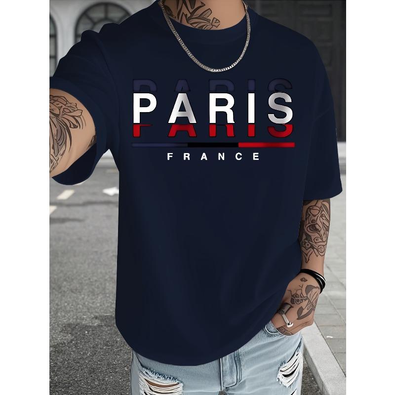 European sizes Men S Casual Trendy Street Sports Short-Sleeve T-Shirt, Summer Style S чёрный