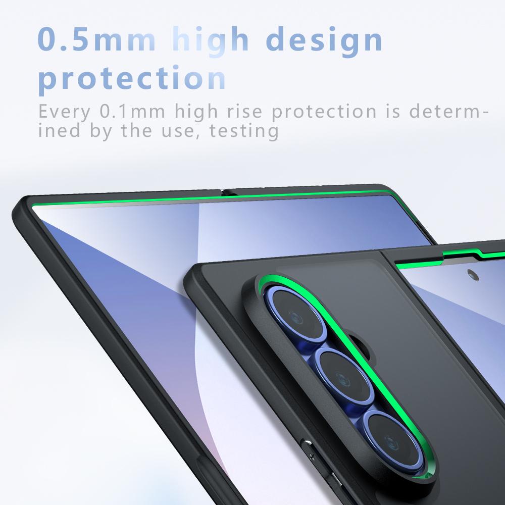 For Samsung Galaxy Z Fold7 5G Case Compatible with MagSafe Clear TPU+PC Shockproof Phone Cover