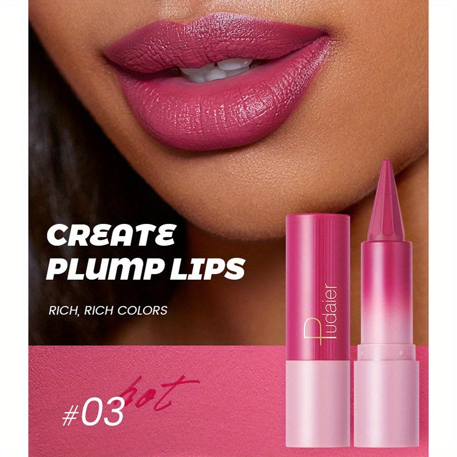 2-in-1 Matte Lipstick and Lip Liner Cone Tip Velvet Lipstick Pencil Silky Texture Waterproof Long-lasting Lipsticks Lip Combo Liner Lip Liner Stick