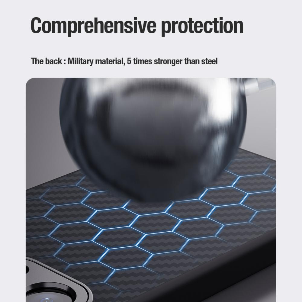 NILLKIN Für iPhone 15 Pro Max Magnetische Aramidfaser-Hülle mit Ständer Anti-Drop All-Inclusive für iPhone 14 13