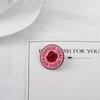 Alloy Creative Cartoon Brooch With Simple Letter Design And Beautiful Rose Pin