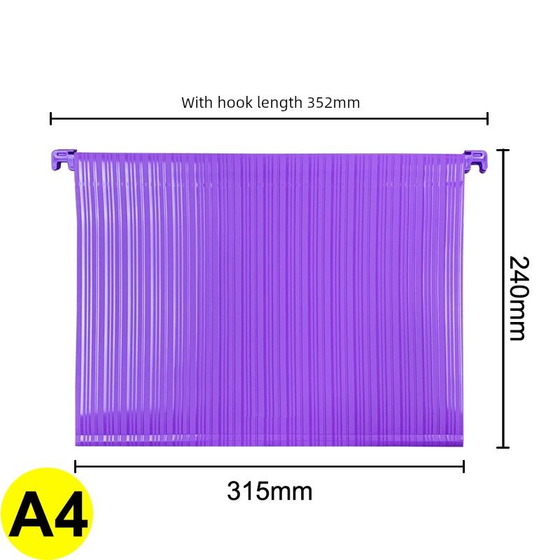 

Plastic Pp Hanging Laborers Hanging Rack A4fcf4 Hanging Folder Lever Arch File Quick Locating Rack Storage Sorting A4 Hanging Clip (10 Pcs/Pack) Purple