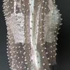Spring/Summer Sexy Lace Mesh Top with Rhinestones and Beads for Women