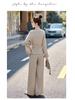 Women's Spring 2025 Casual Set: Coat & Wide-Leg Pants (HE5013)