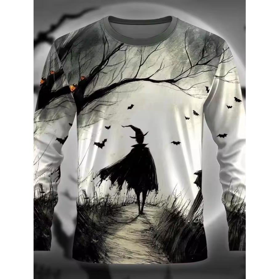 Retro Vintage Men's 3D Print T shirt Tee Street Casual Daily Long Sleeve Crew Neck Clothing Apparel