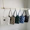 Women Padded Tote Bag Fashion Quilted Shoulder Bag Big Capacity Down Tote Handbags Casual Winter Commuting Bag