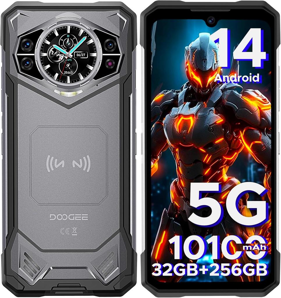 Doogee S200 5G Handy 32GB RAM + 256GB ROM 6,72" 120Hz 10100mAh Akku 100MP KI Hauptkamera Android 14