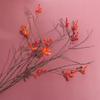 84cm Artificial Red Maple Leaf Plastic Fake Maple Leaf Branch Autumn Leaf Plant  Home Office Decor