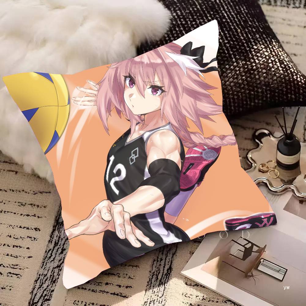 Astolfo Anime Fate Pillow Case Fashion Square Pillowcase Bedroom Sofa Room Ins Decoration Leisure