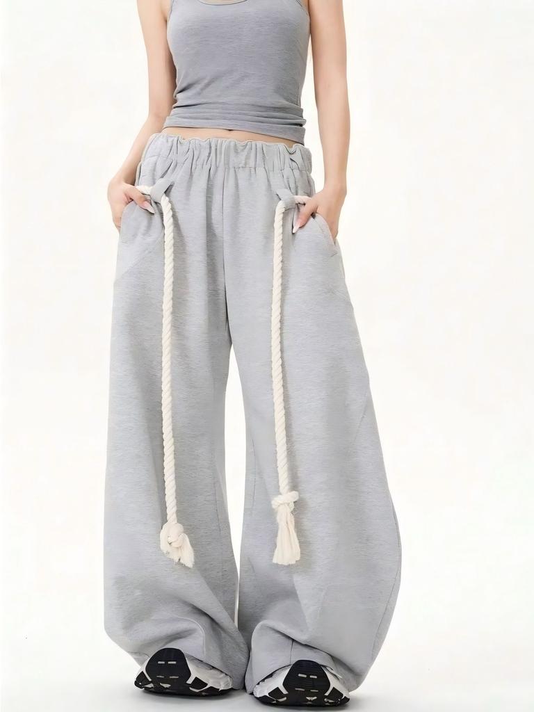 Spring and Autumn Women's Clothing Trendy Brand Hot-selling Casual Pants High Street Loose Sweatpants Wide-leg Trousers