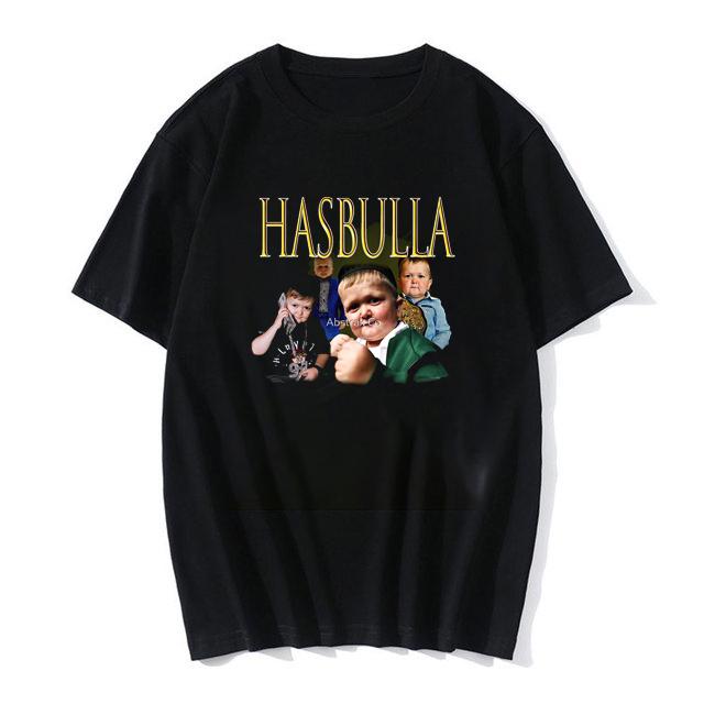 Classic Hasbulla Fighting Meme T Shirt Mini Khabib Blogger Funny Graphic TShirt Unisex Polyester Tee Kawaii Clothing Custom S